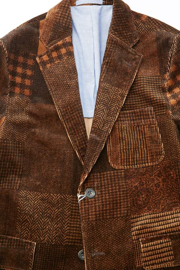 Beams Plus 3B Corduroy Patchwork Print Jacket - Brown | Garmentory