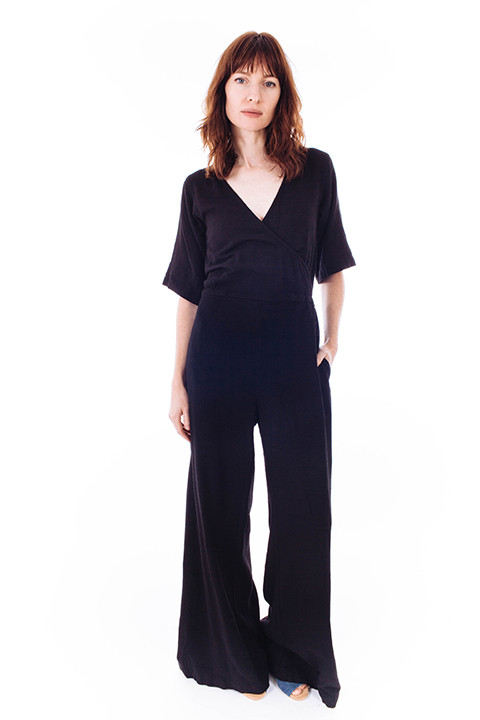 esby Wide Leg Duffy Jumper in Black esby Wide Leg Duffy Jumper in Black