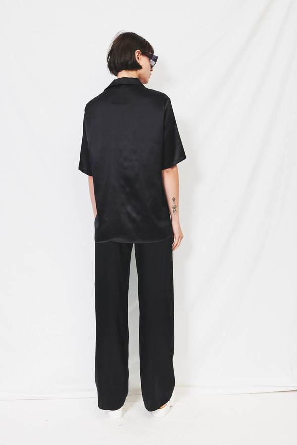 Assembly Satin Camp Shirt - Black Assembly Satin Camp Shirt - Black