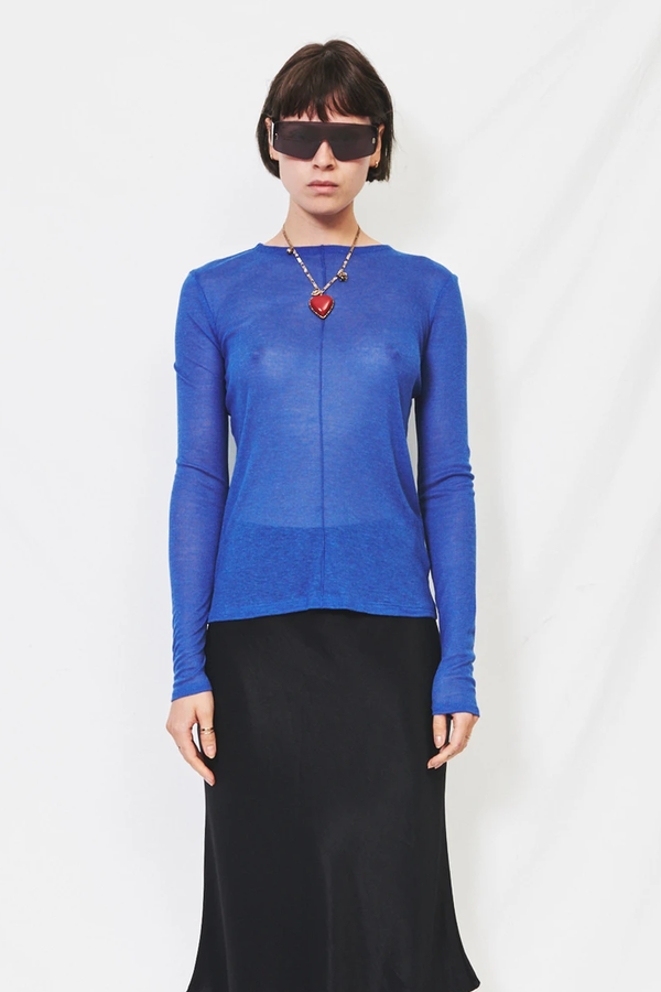 Assembly Rib Longsleeve Mockneck - Cobalt Assembly Rib Longsleeve Mockneck - Cobalt