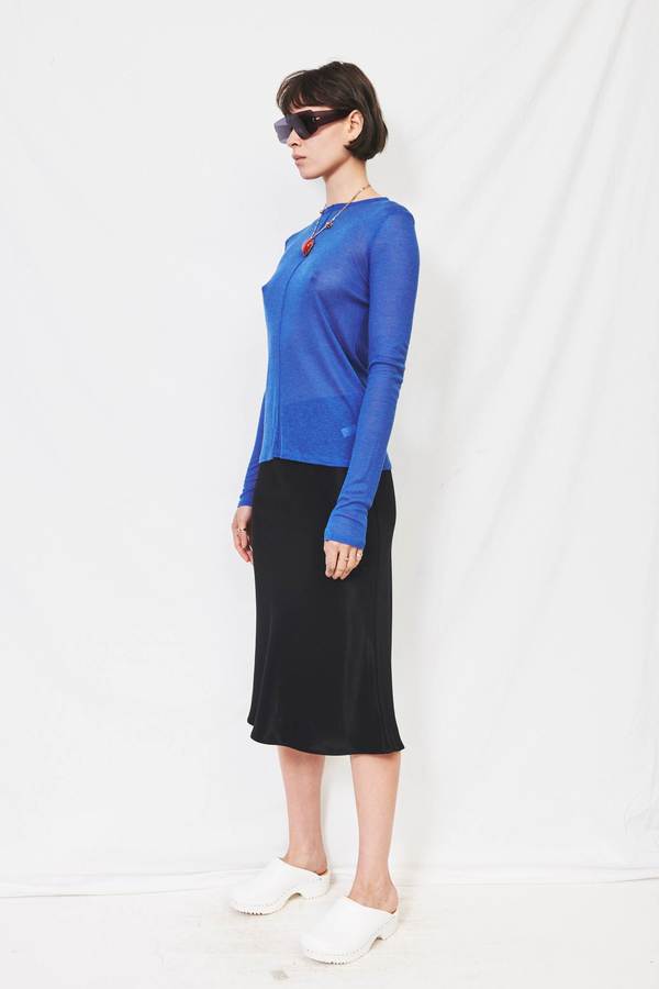 Assembly Rib Longsleeve Mockneck - Cobalt Assembly Rib Longsleeve Mockneck - Cobalt