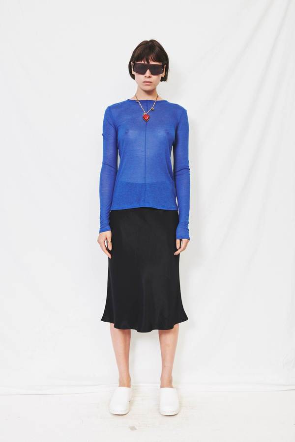 Assembly Rib Longsleeve Mockneck - Cobalt Assembly Rib Longsleeve Mockneck - Cobalt