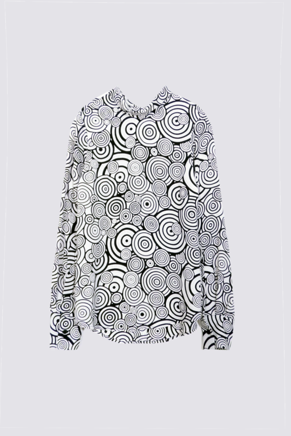 Assembly Circles Reverse Button Blouse - White Assembly Circles Reverse Button Blouse - White