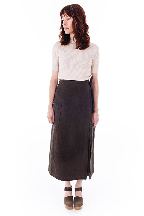 Svilu Wrap Skirt in Green Svilu Wrap Skirt in Green