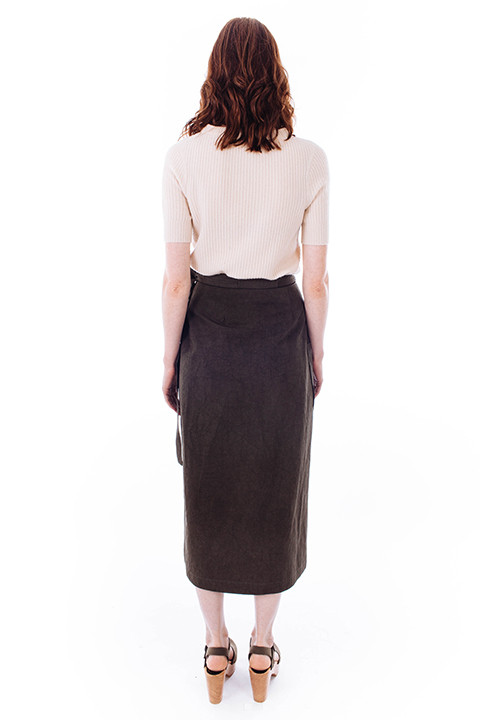 Svilu Wrap Skirt in Green Svilu Wrap Skirt in Green