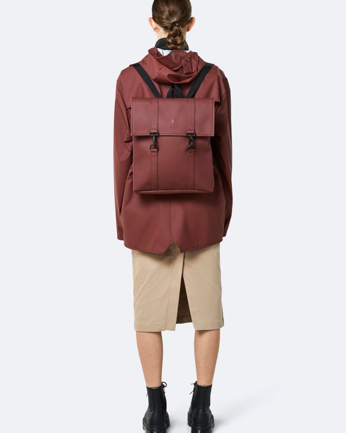 Rains MSN backpack in rare Maroon RAINS backpack MSN Bag Mini Depth | Buy bags, purses  main image 2