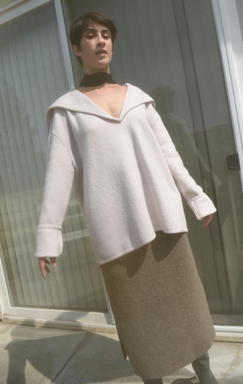トップス Cristaseya FELTED WOOL SAILOR TOP Cristaseya FELTED WOOL SAILOR TOP