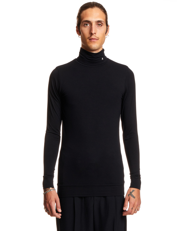 AMBUSH◆トップス/S/ポリエステル/BLK/無地/fur cropped turtleneck AMBUSH Turtleneck - Black | Garmentory