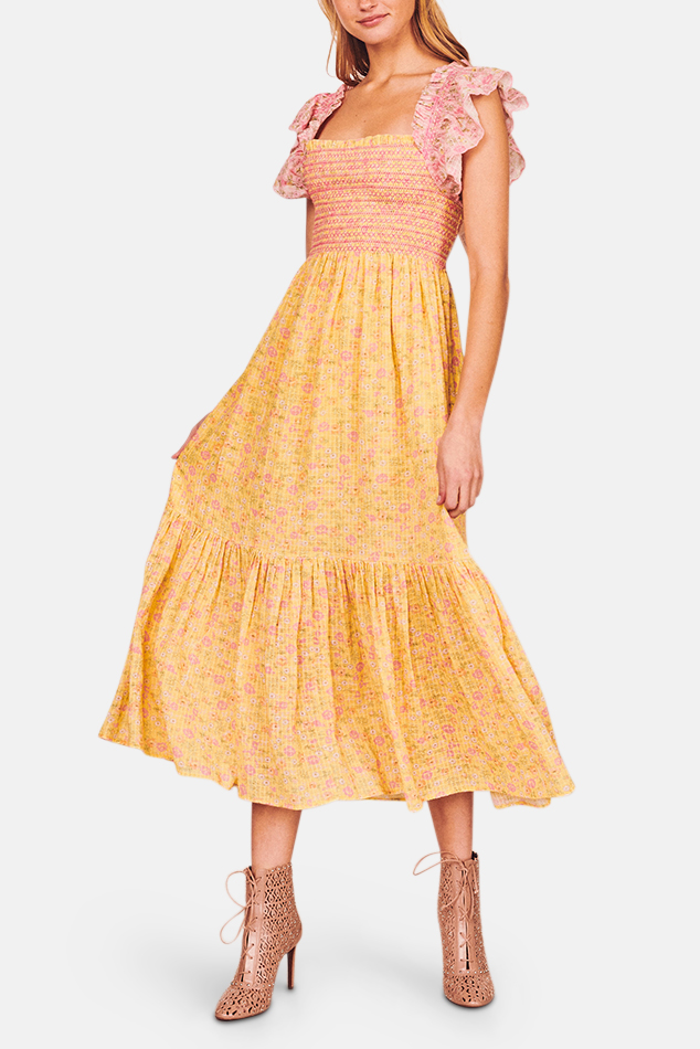 orange love shack fancy dress Love Shack Fancy Orange Mini Dress by LoveShackFancy
