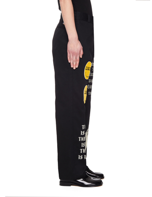 Saint Michael Straight Embroidered Trousers Dickies - Black