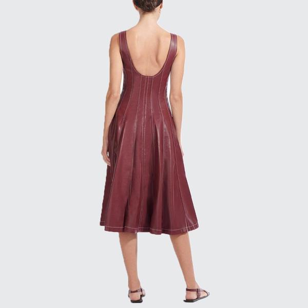 spree dress burgundy Women's Say What You Mean Burgundy Leather Gold Handle Shoulder Bag main image 0
