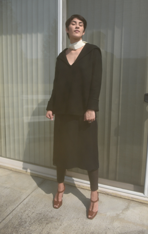 Cristaseya Felted Wool Sailor Top, Black | Garmentory Cristaseya Felted Wool Sailor Top, Black | Garmentory