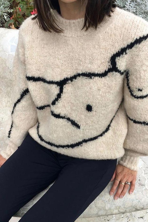 【タグ有り】paloma wool PAULI / ecru ニット　バラクラバ Palmira-Sweater---Ecru-