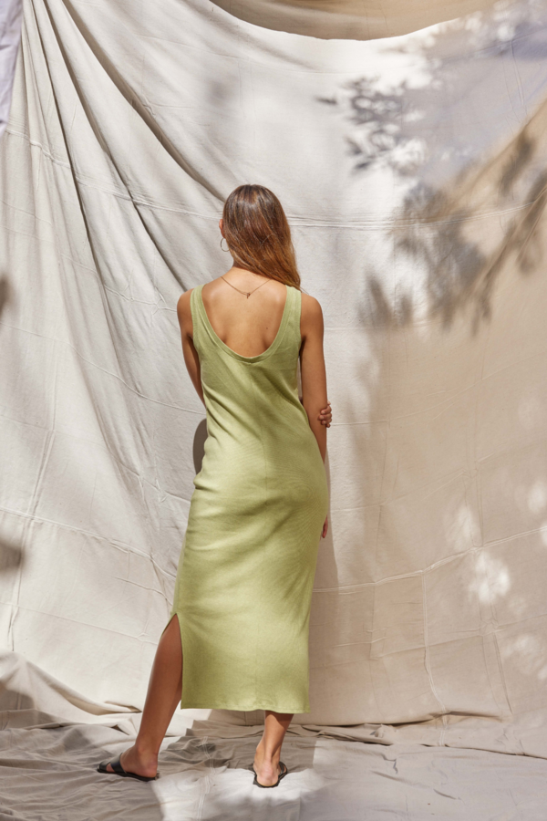 Lois Hazel Rib Tank Dress - Pistachio Lois Hazel Rib Tank Dress - Pistachio