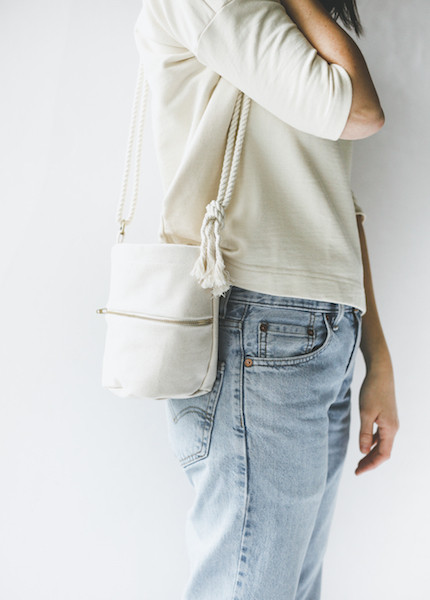 Lotfi Mini Bucket Bag in Natural Lotfi Mini Bucket Bag in Natural