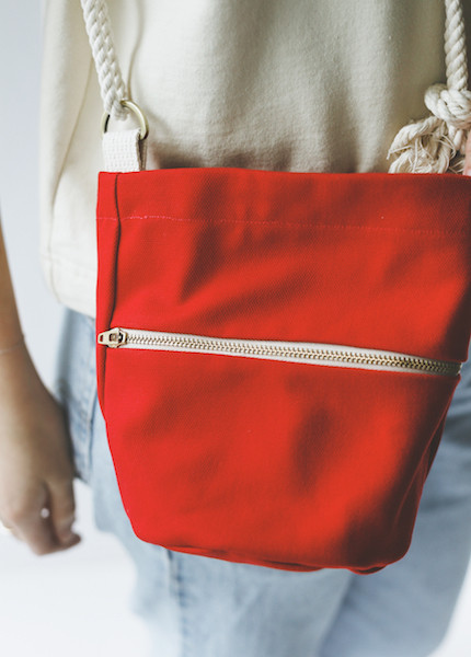 Lotfi Mini Bucket Bag in Red Lotfi Mini Bucket Bag in Red
