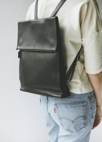 Minor History Traveller Square Backpack in Black Minor History Traveller Square Backpack in Black