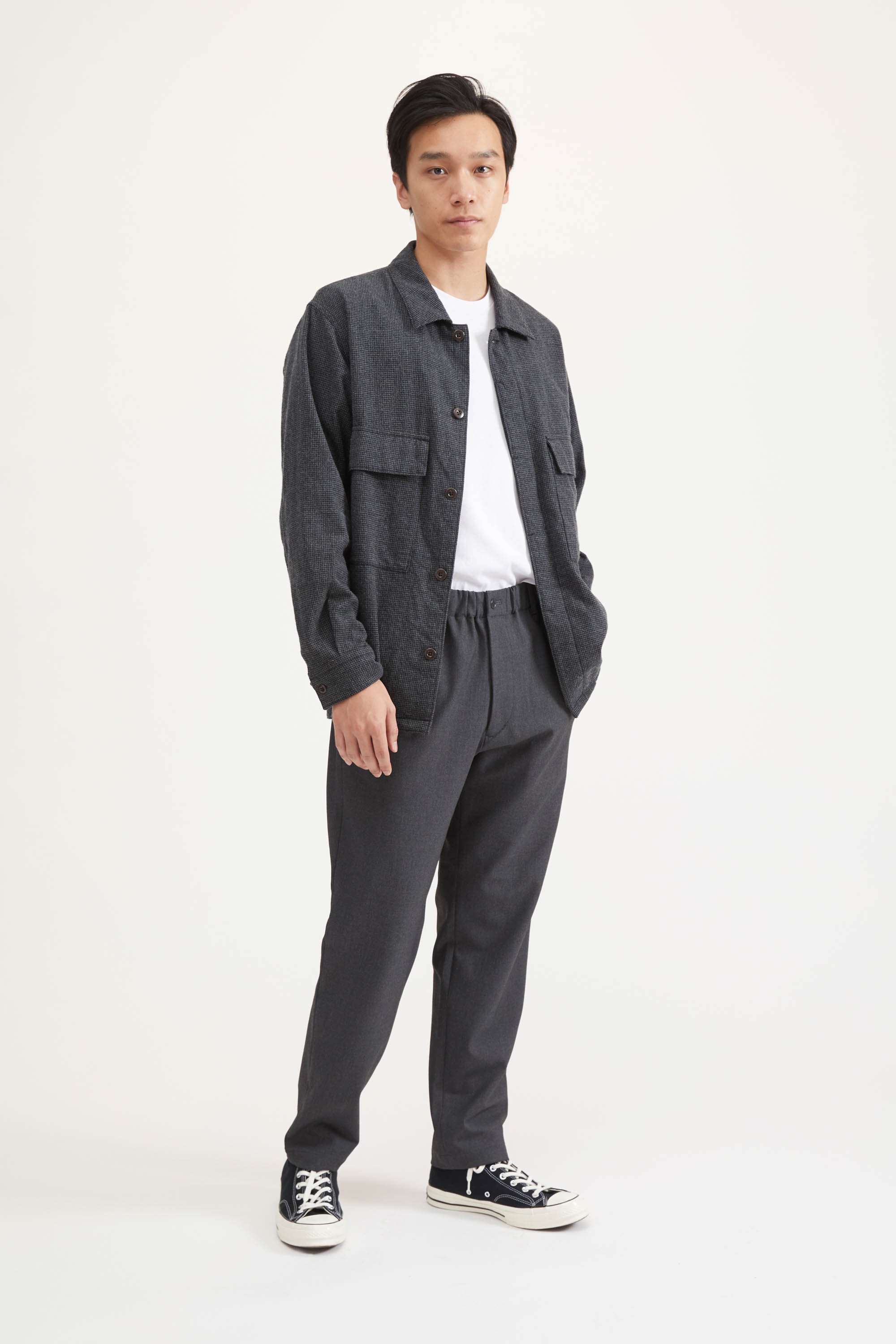 Sage de Cret MILITARY SHIRT - CHARCOAL 