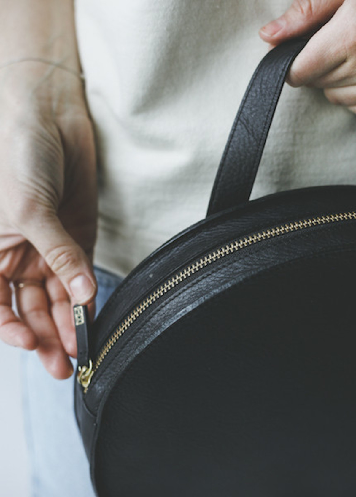 Minor History Super Moon Round Backpack in Black | Garmentory