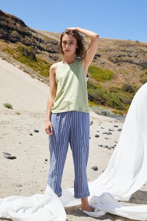Lois Hazel Rib Tank - Pistachio Lois Hazel Rib Tank - Pistachio