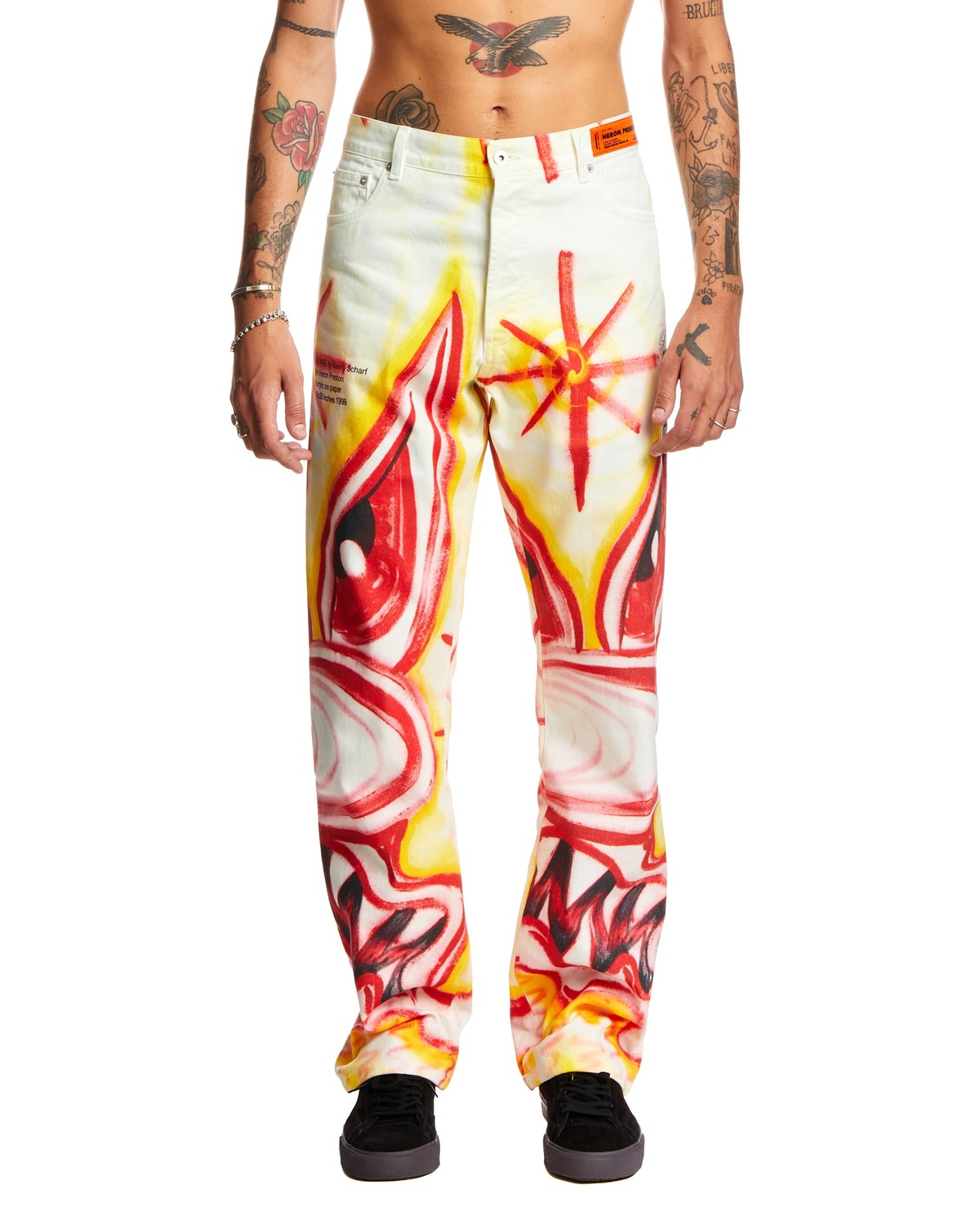 Heron Preston Printed Jeans | Garmentory