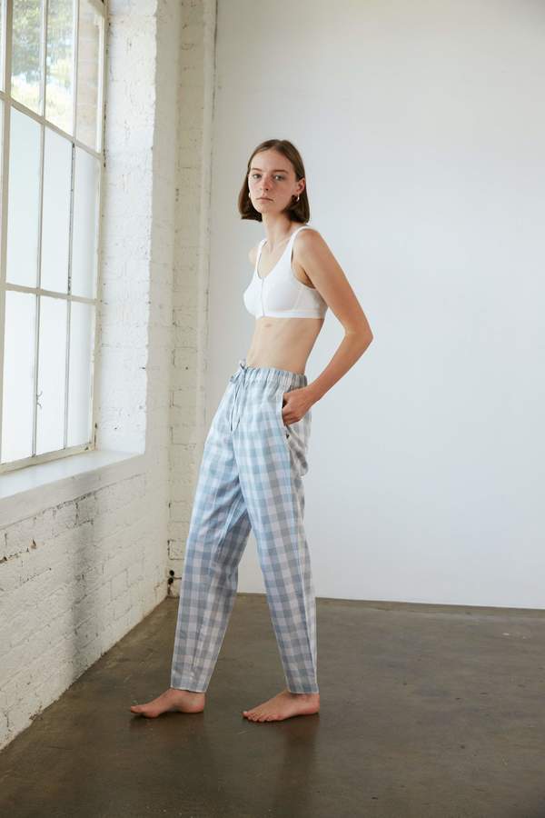 Unisex General Sleep Everyone Trouser - Mist Gingham Unisex General Sleep Everyone Trouser - Mist Gingham