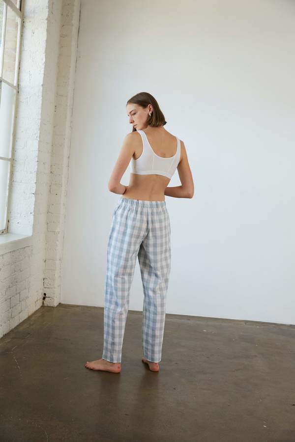 Unisex General Sleep Everyone Trouser - Mist Gingham Unisex General Sleep Everyone Trouser - Mist Gingham