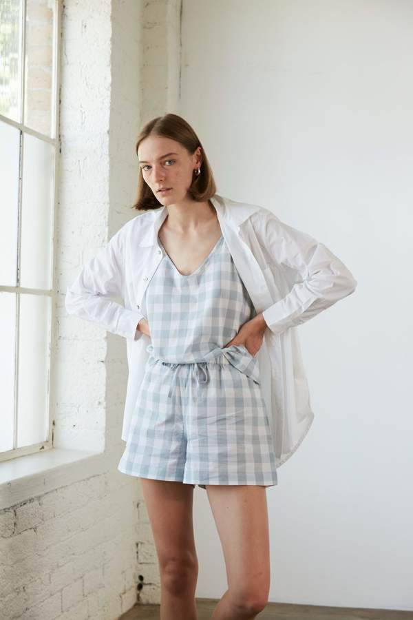 General Sleep Summer Set lounge - Mist Gingham General Sleep Summer Set lounge - Mist Gingham