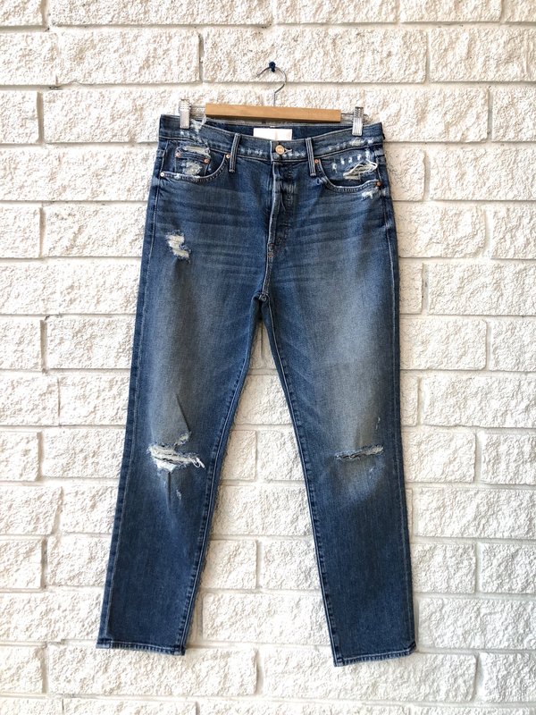 Mother Denim The Trickster Ankle Jeans - On Holy Ground Mother Denim The Trickster Ankle Jeans - On Holy Ground