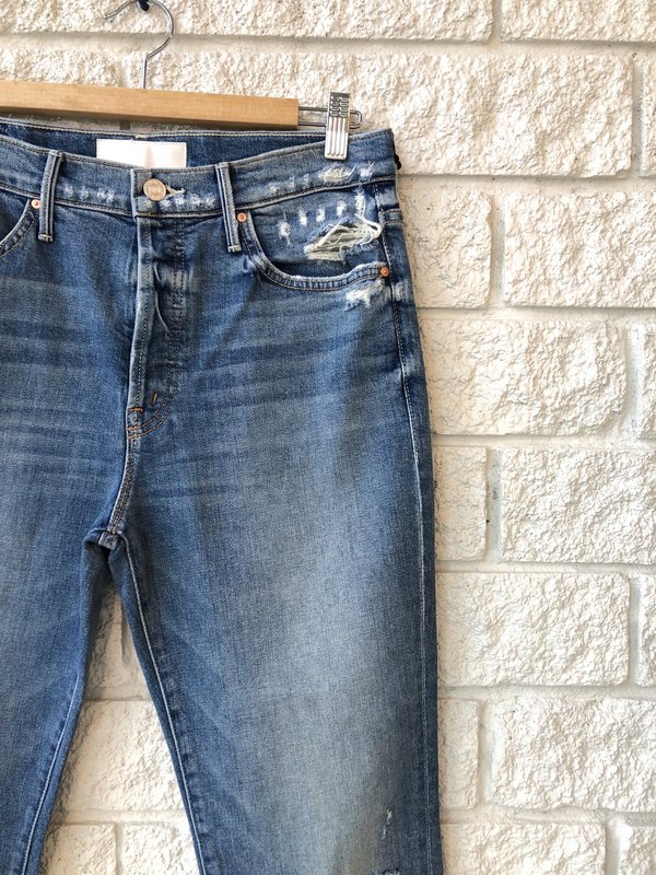 Mother Denim The Trickster Ankle Jeans - On Holy Ground Mother Denim The Trickster Ankle Jeans - On Holy Ground
