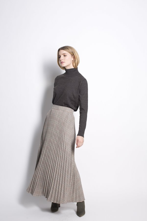 Six Crisp Days Moska Skirt - Grey Plaid Six Crisp Days Moska Skirt - Grey Plaid