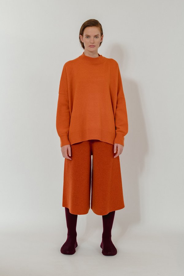 Oyuna Vega Knitted Wool Blend Pullover - Flame Fluff Oyuna Vega Knitted Wool Blend Pullover - Flame Fluff