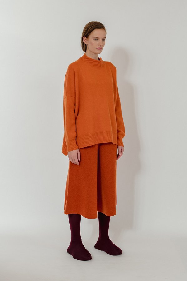Oyuna Vega Knitted Wool Blend Pullover - Flame Fluff Oyuna Vega Knitted Wool Blend Pullover - Flame Fluff