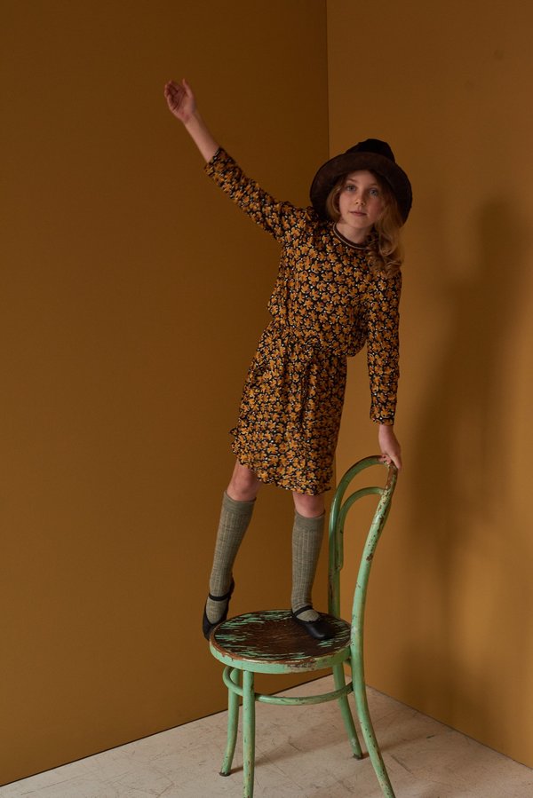 Kids Caramel Osprey Blouse - Black Leaf Print Kids Caramel Osprey Blouse - Black Leaf Print