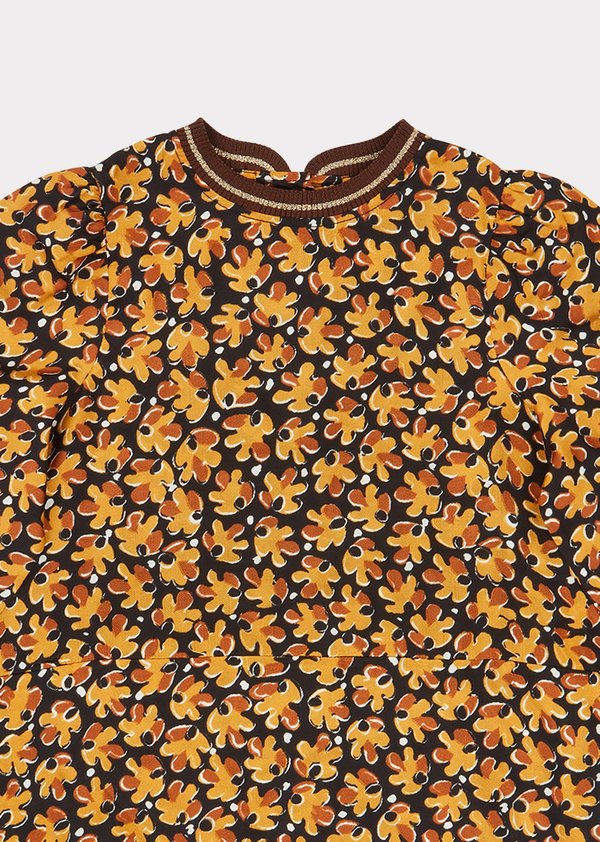 Kids Caramel Osprey Blouse - Black Leaf Print Kids Caramel Osprey Blouse - Black Leaf Print