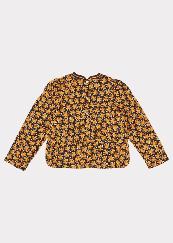 Kids Caramel Osprey Blouse - Black Leaf Print Kids Caramel Osprey Blouse - Black Leaf Print