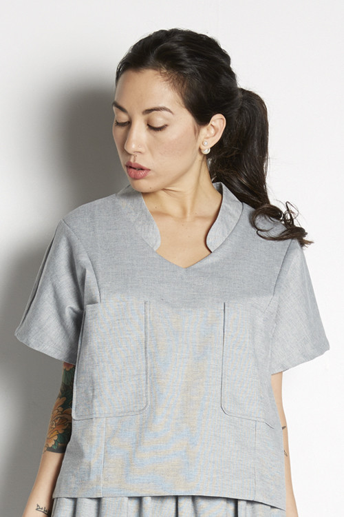 Collared Crop Top Collared Crop Top