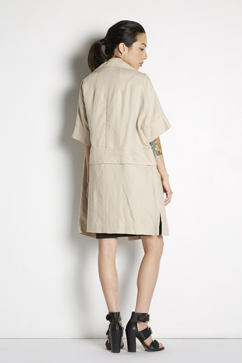 Tina Blossom Cropped Sleeve Trench Tina Blossom Cropped Sleeve Trench