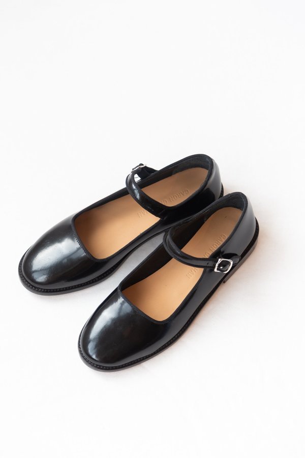 Caron Callahan Welt Ellie Mary Jane - Black Polished Leather Caron Callahan Welt Ellie Mary Jane - Black Polished Leather
