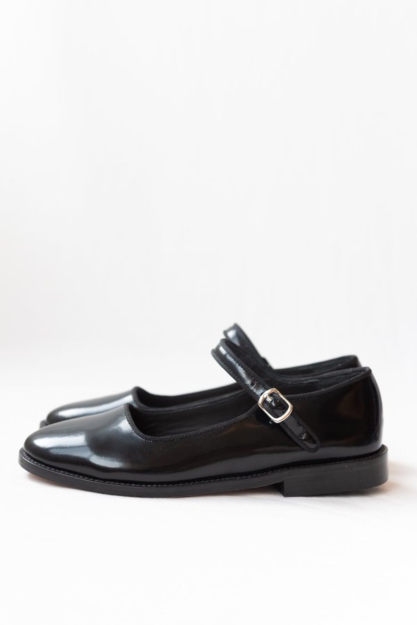 Caron Callahan Welt Ellie Mary Jane - Black Polished Leather Caron Callahan Welt Ellie Mary Jane - Black Polished Leather