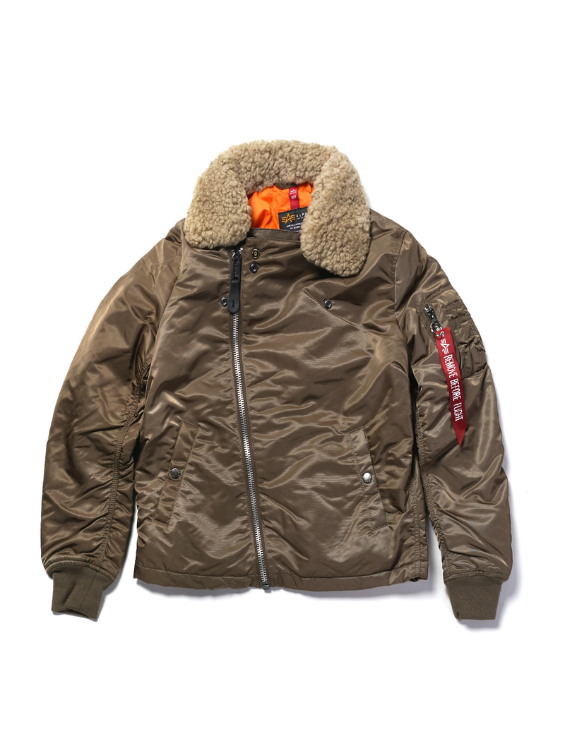 ALPHA INDUSTRIES B-15 STRAIGHT HEM MOD FLIGHT JACKET - Coyote