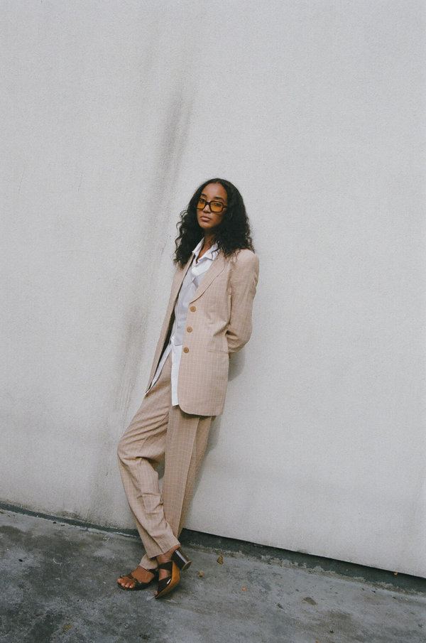Vintage Giorgio Armani Le Collezioni Check Suit - Beige | Garmentory