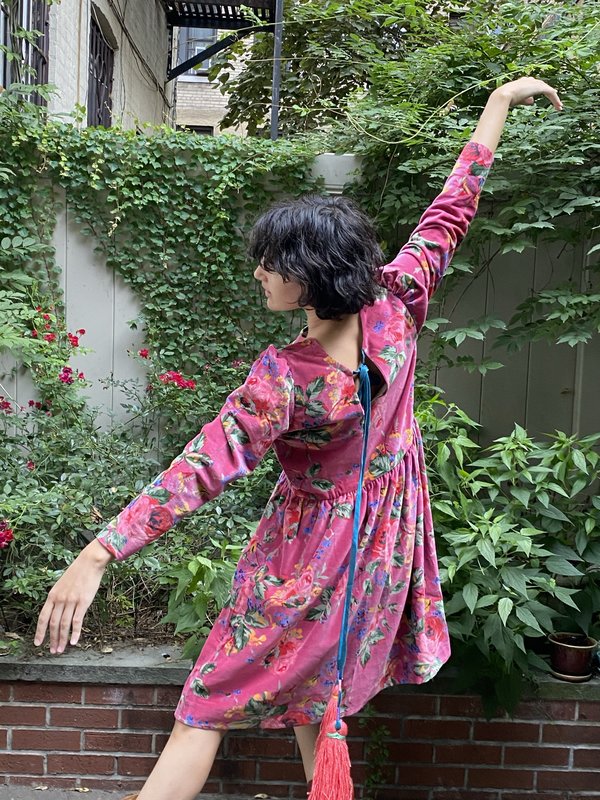 Alix of Bohemia Ruby Red Velvet Dress Garmentory