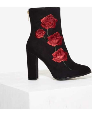 Intentionally Blank ROSA Embroidered Boot in Black Intentionally Blank ROSA Embroidered Boot in Black