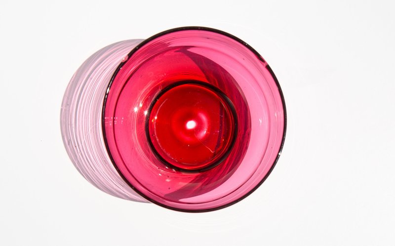 Vintage Kindred Black Antique American Cranberry Glass Bowl - Cranberry