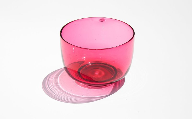 Vintage Kindred Black Antique American Cranberry Glass Bowl - Cranberry