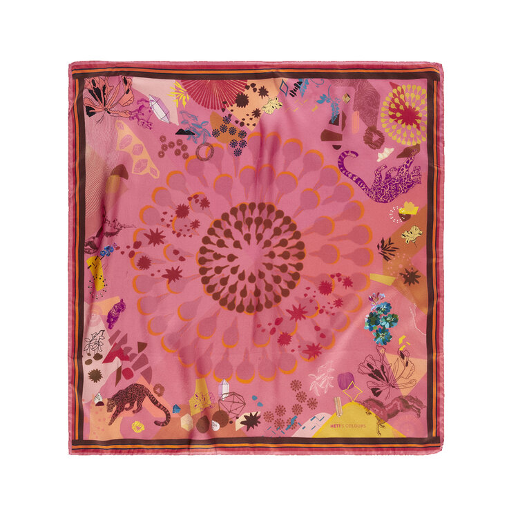 Heti's Colours Small Silk Scarf Pink Garmentory