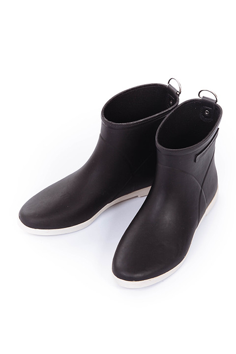 Alice + Whittles Ankle Rain Boot in Black and White Alice + Whittles Ankle Rain Boot in Black and White