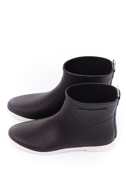 Alice + Whittles Ankle Rain Boot in Black and White Alice + Whittles Ankle Rain Boot in Black and White