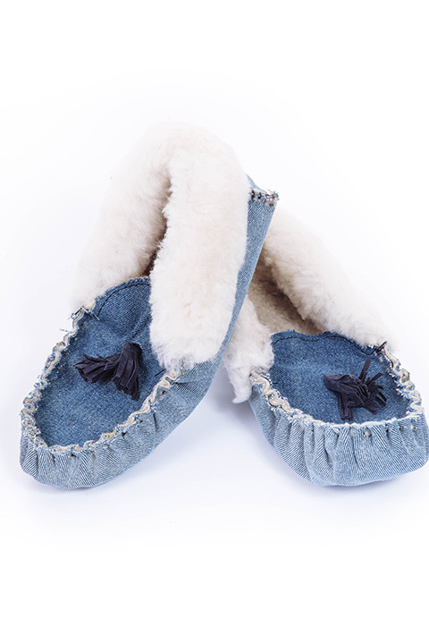 Proud Mary Denim Tassel Slipper Proud Mary Denim Tassel Slipper